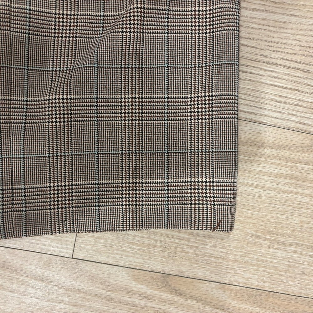 Aritzia Plaid Brown Trousers - Picture 4 of 5